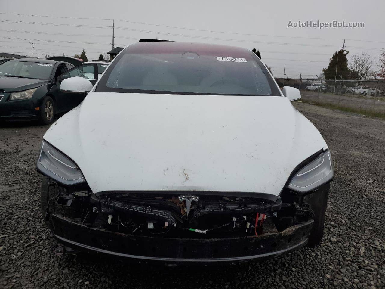 2020 Tesla Model X  White vin: 5YJXCDE22LF261367