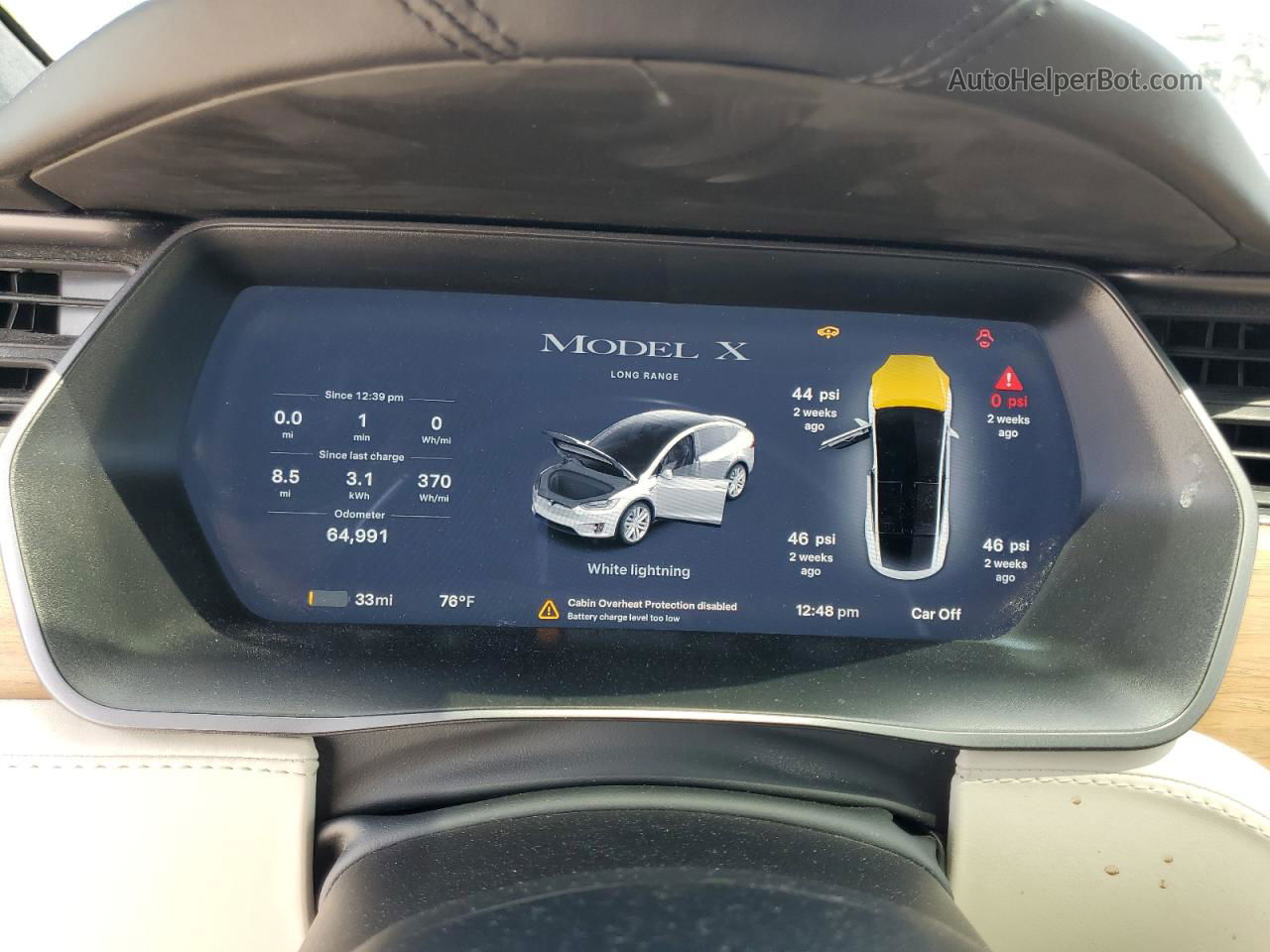 2019 Tesla Model X  Белый vin: 5YJXCDE23KF192784