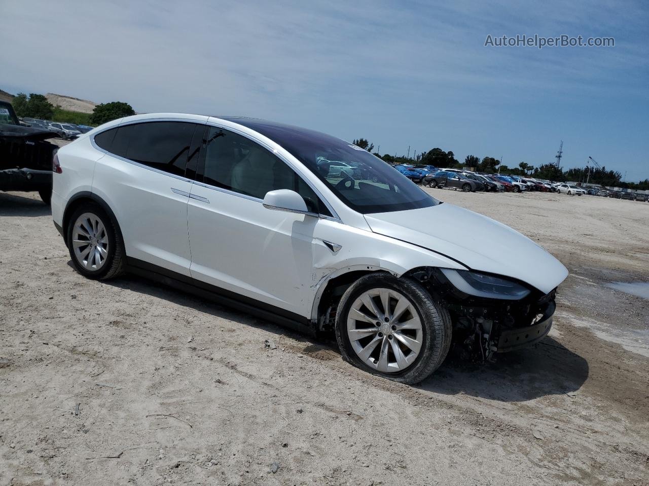 2019 Tesla Model X  Белый vin: 5YJXCDE23KF192784