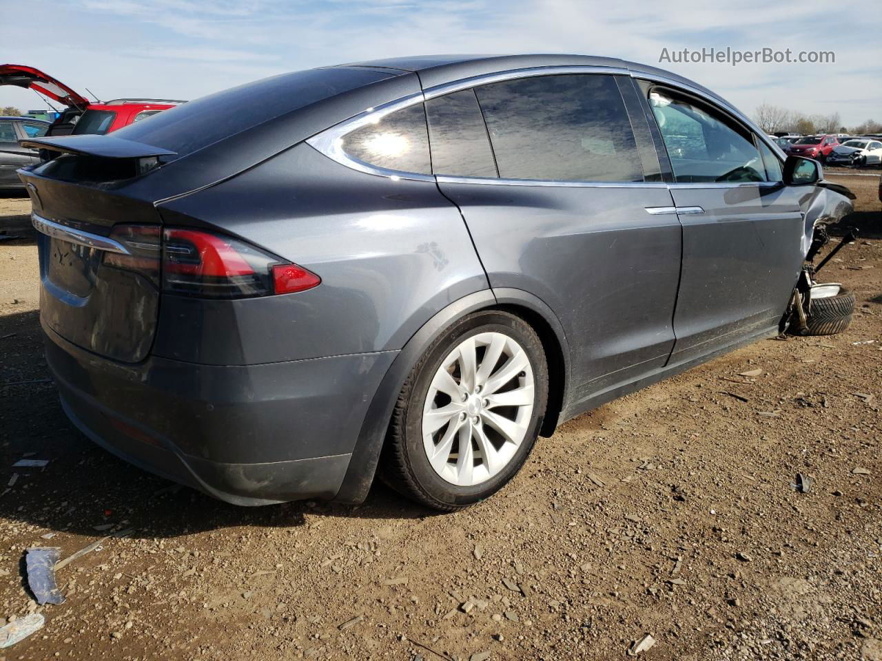 2019 Tesla Model X  Gray vin: 5YJXCDE27KF210316