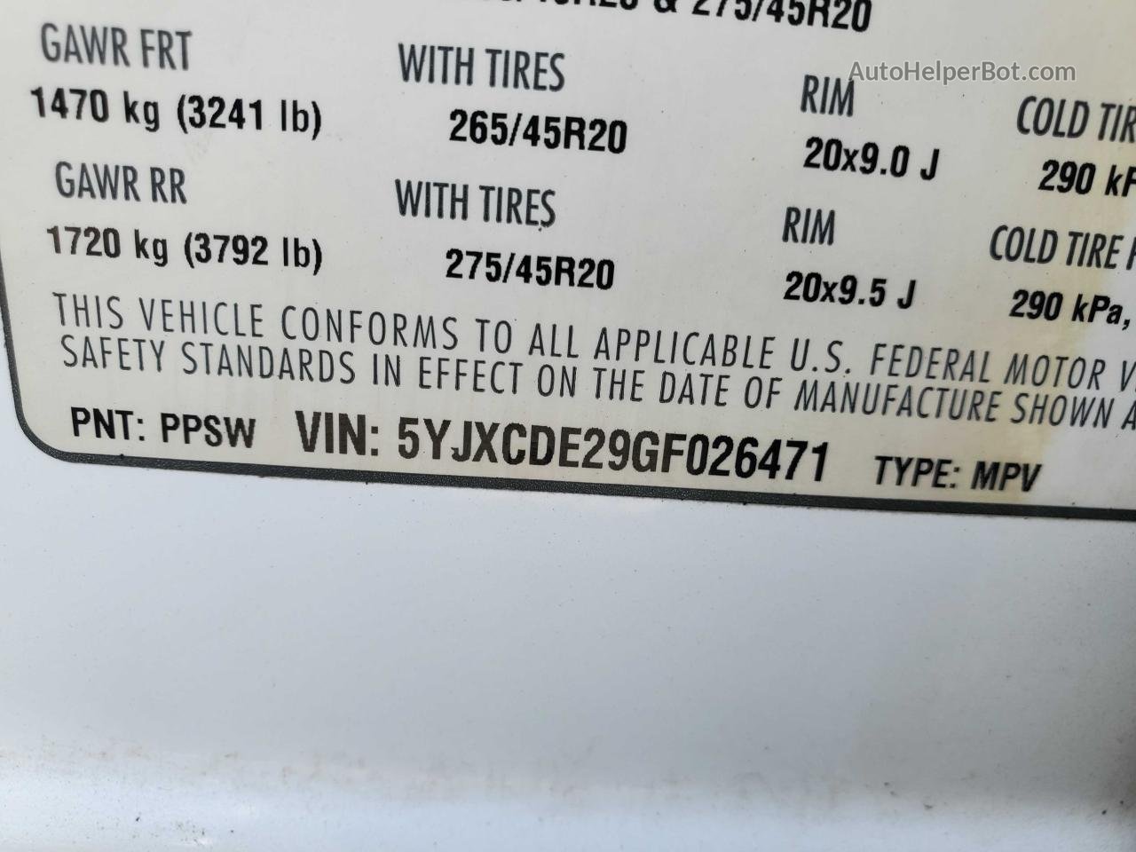 2016 Tesla Model X  White vin: 5YJXCDE29GF026471