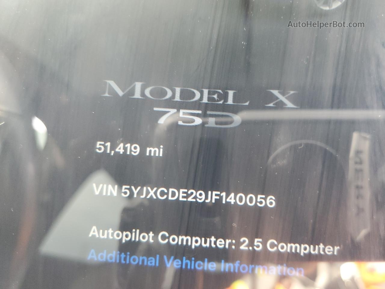 2018 Tesla Model X  Синий vin: 5YJXCDE29JF140056
