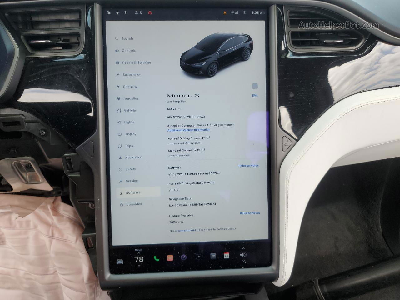 2020 Tesla Model X  Black vin: 5YJXCDE2XLF305230