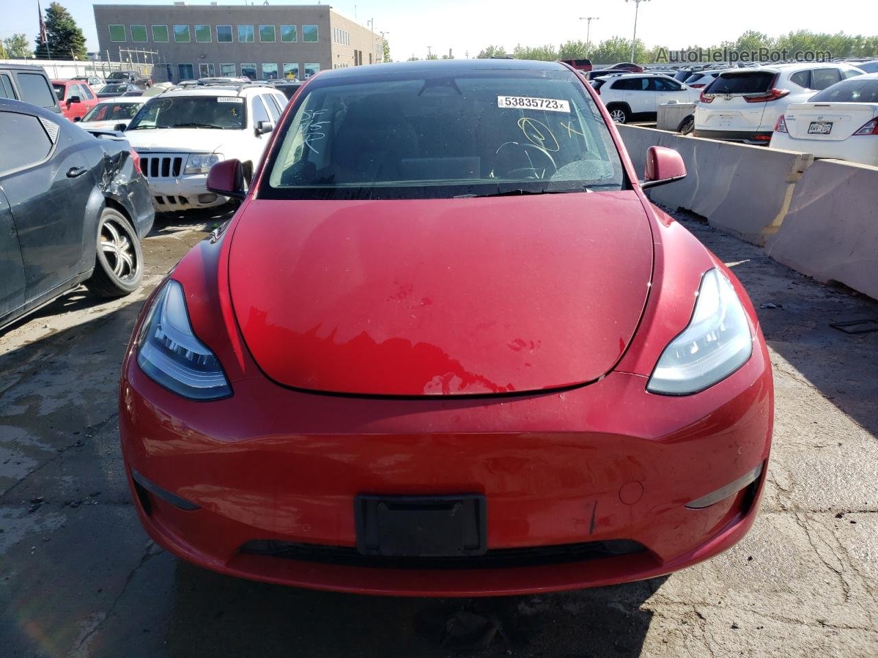 2021 Tesla Model Y  Red vin: 5YJYGAEE5MF185355