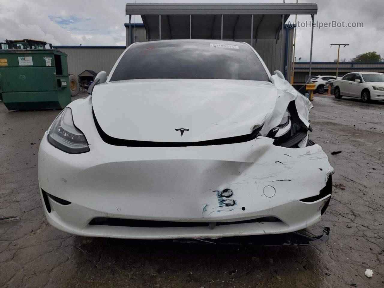 2021 Tesla Model Y  White vin: 5YJYGDED1MF114078