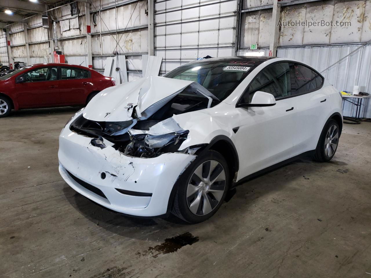 2021 Tesla Model Y  White vin: 5YJYGDED1MF133990