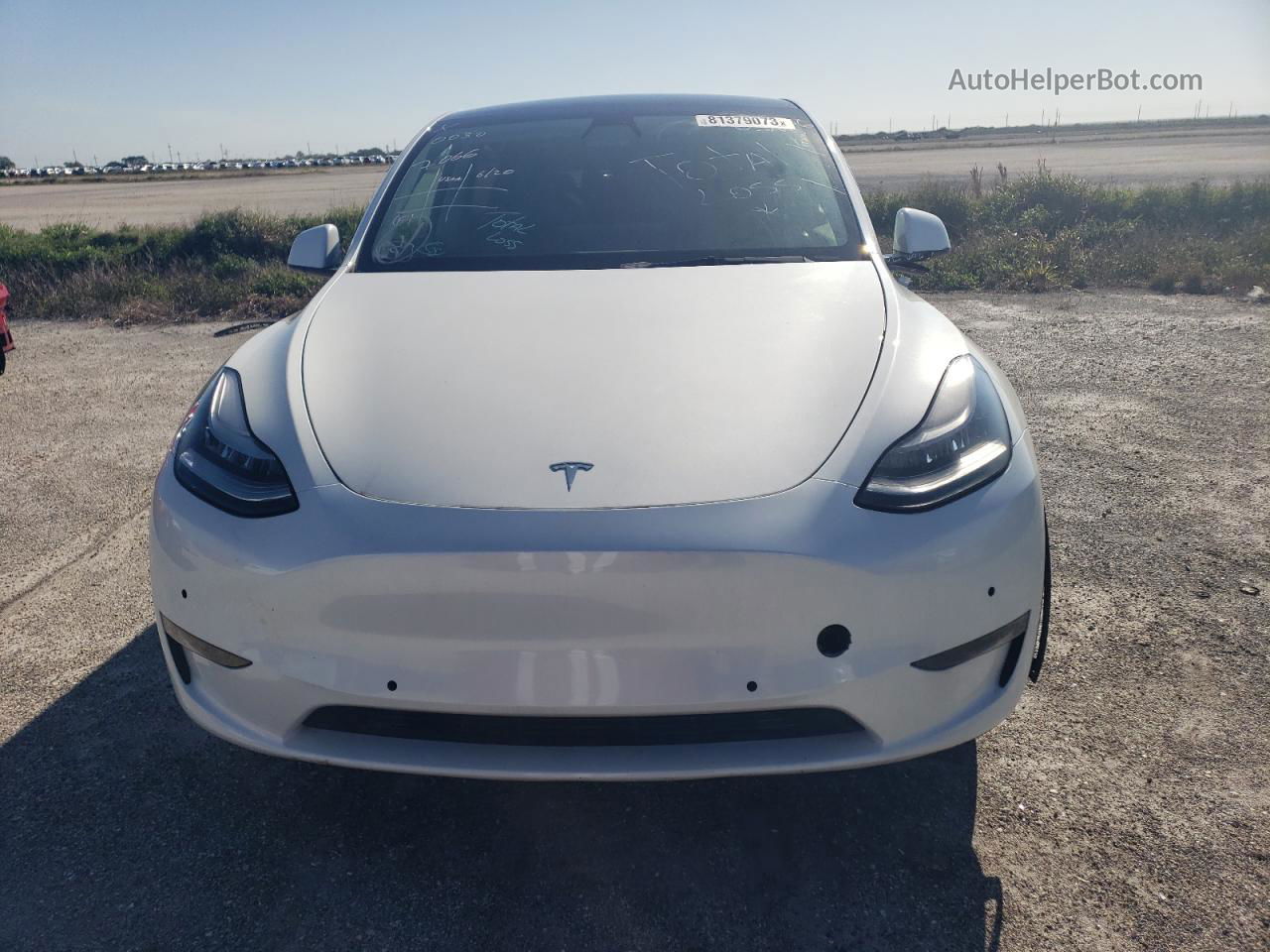 2021 Tesla Model Y  White vin: 5YJYGDED3MF116432