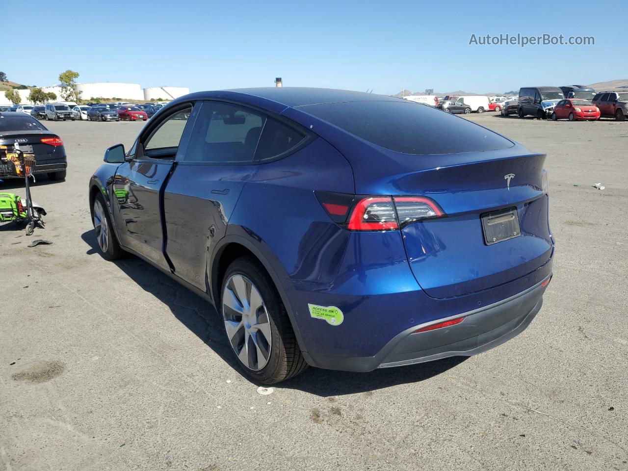 2021 Tesla Model Y  Blue vin: 5YJYGDED4MF103916