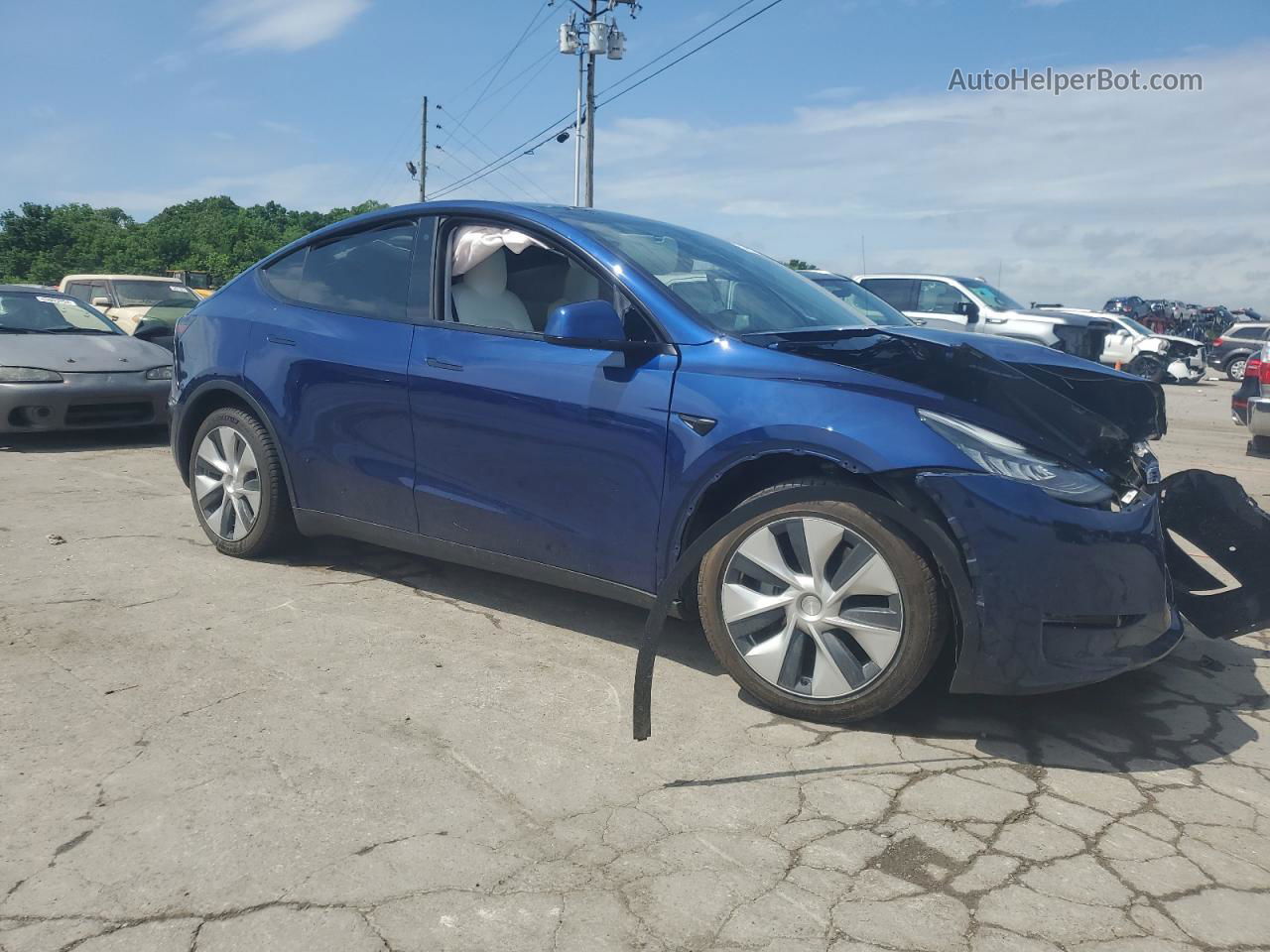 2020 Tesla Model Y  Blue vin: 5YJYGDEE0LF027537