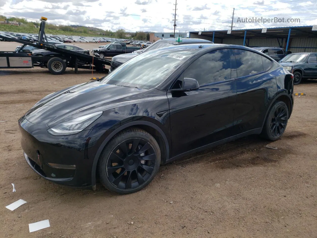 2020 Tesla Model Y  Black vin: 5YJYGDEE0LF055029