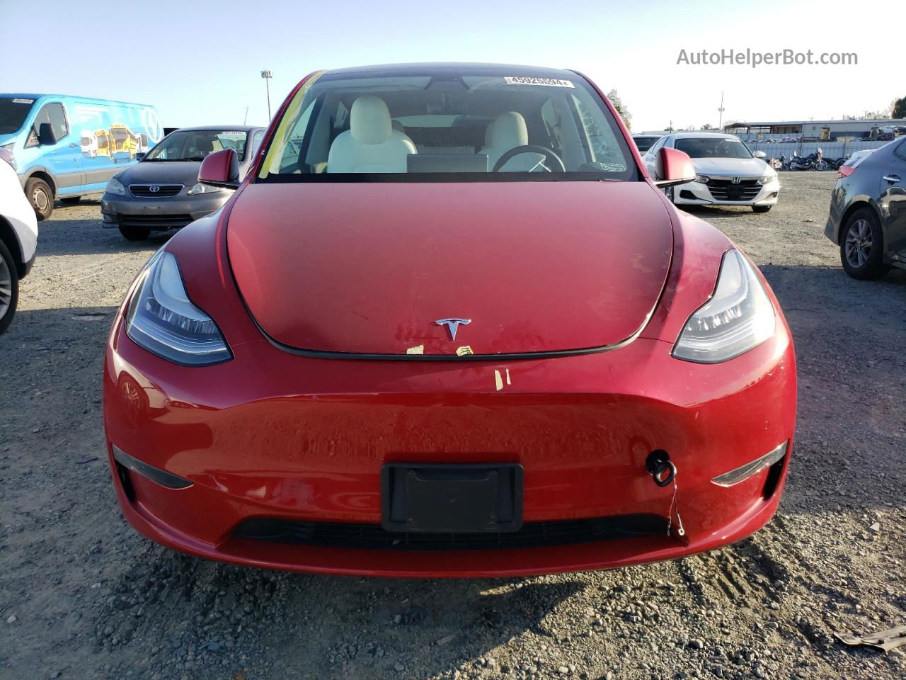 2021 Tesla Model Y  Red vin: 5YJYGDEE0MF066940