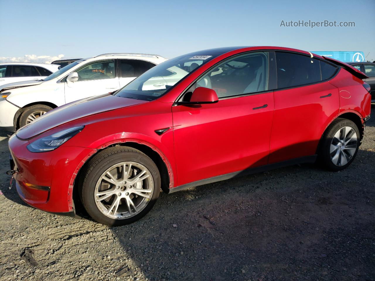 2021 Tesla Model Y  Red vin: 5YJYGDEE0MF066940