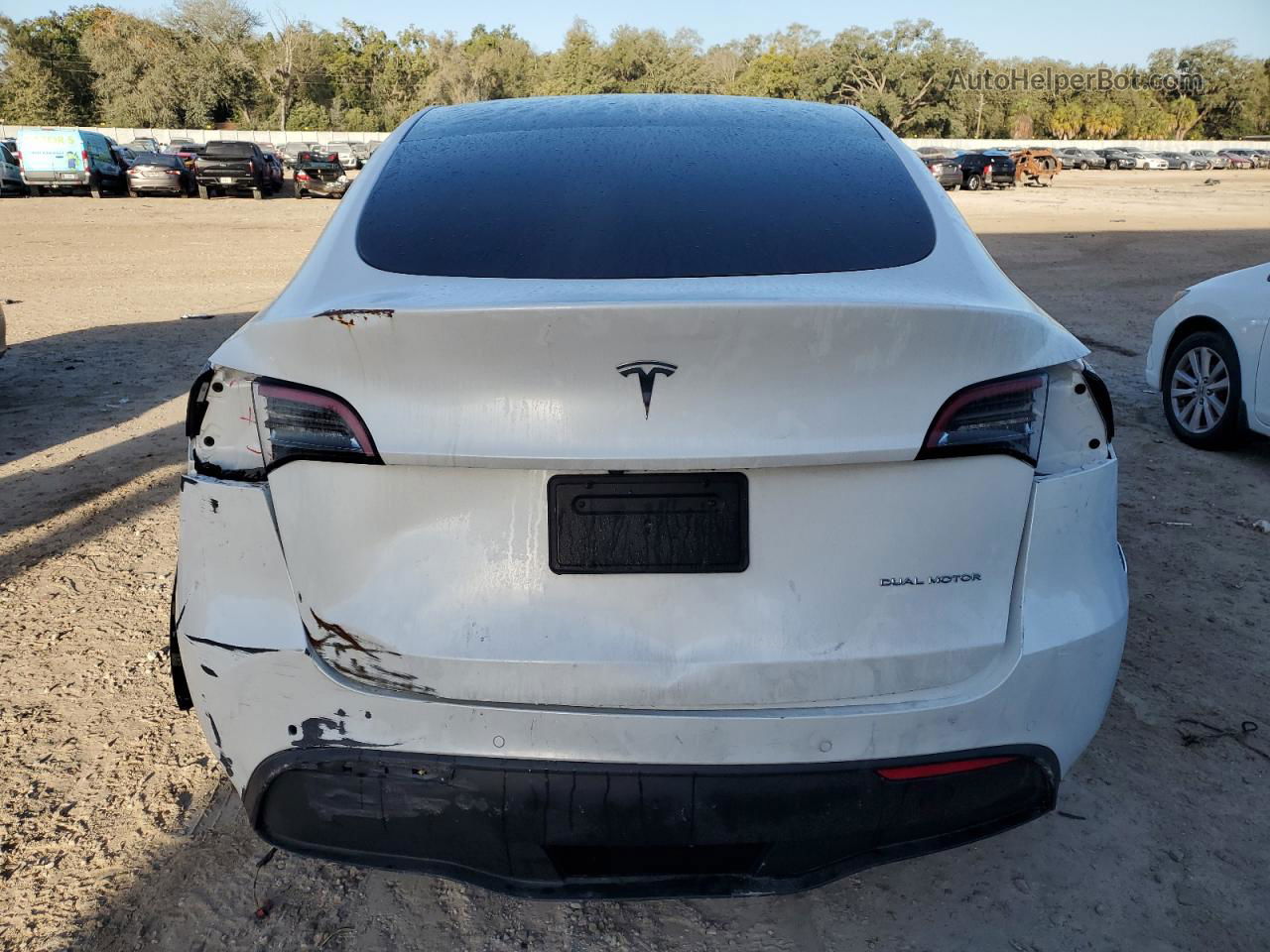 2021 Tesla Model Y  White vin: 5YJYGDEE0MF228355