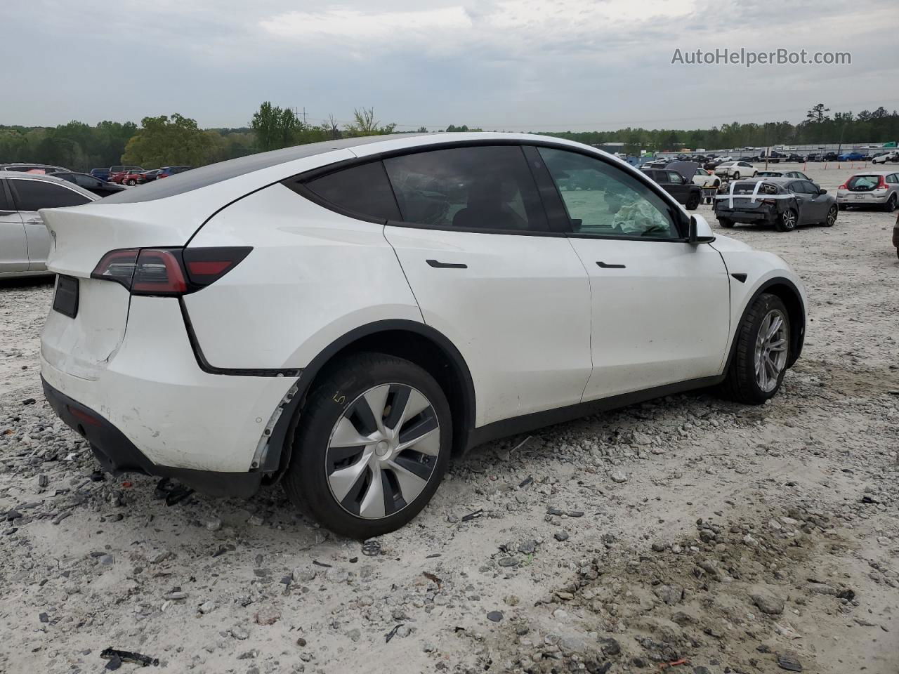 2021 Tesla Model Y  White vin: 5YJYGDEE0MF229733