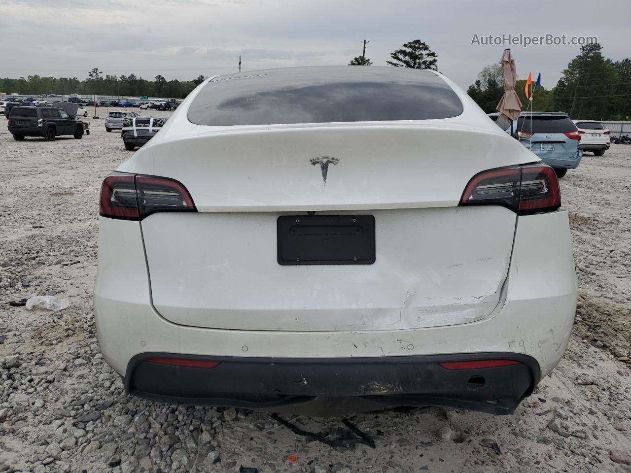 2021 Tesla Model Y  White vin: 5YJYGDEE0MF229733