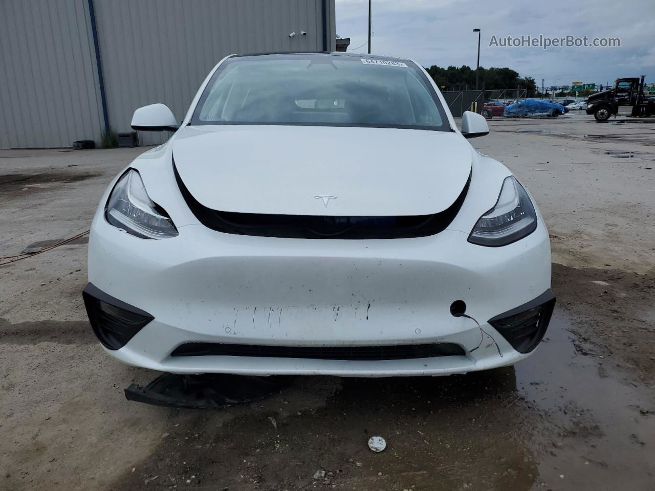 2021 Tesla Model Y  White vin: 5YJYGDEE0MF285784