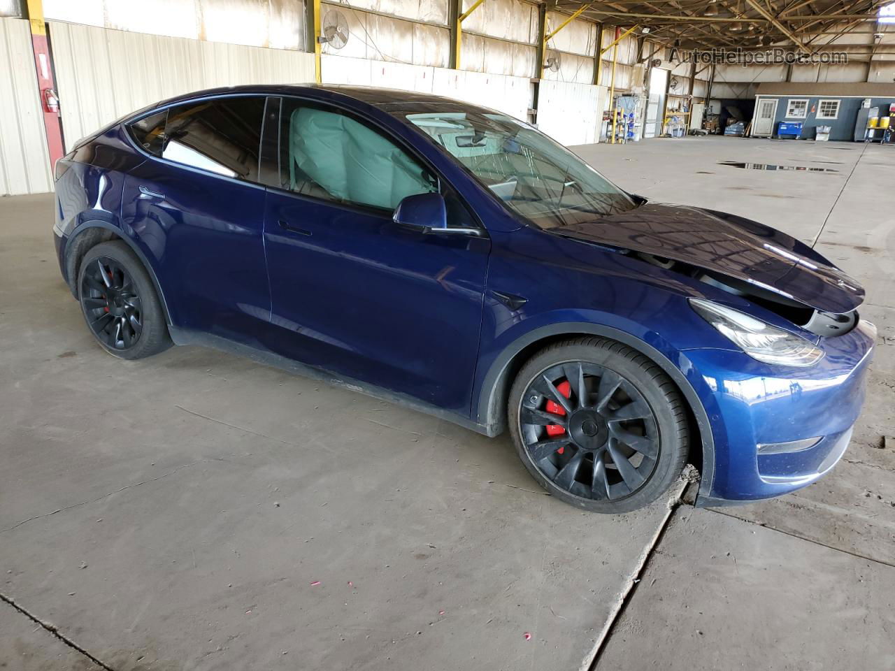 2021 Tesla Model Y  Blue vin: 5YJYGDEE1MF066932