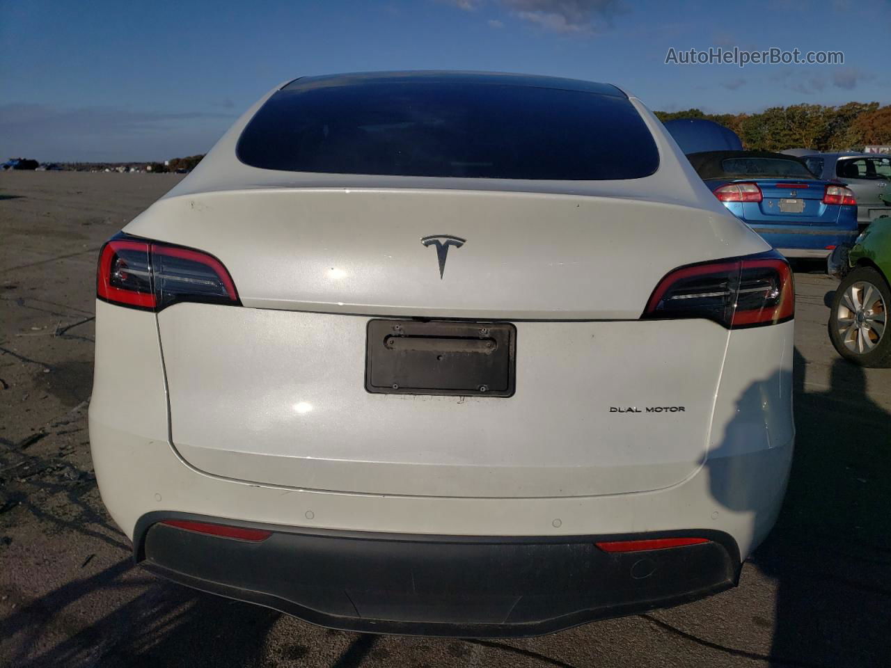 2021 Tesla Model Y  White vin: 5YJYGDEE1MF101159