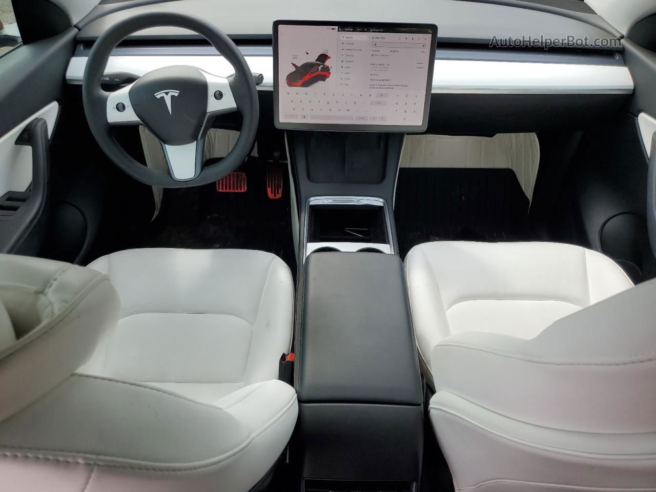 2021 Tesla Model Y  Red vin: 5YJYGDEE1MF189873