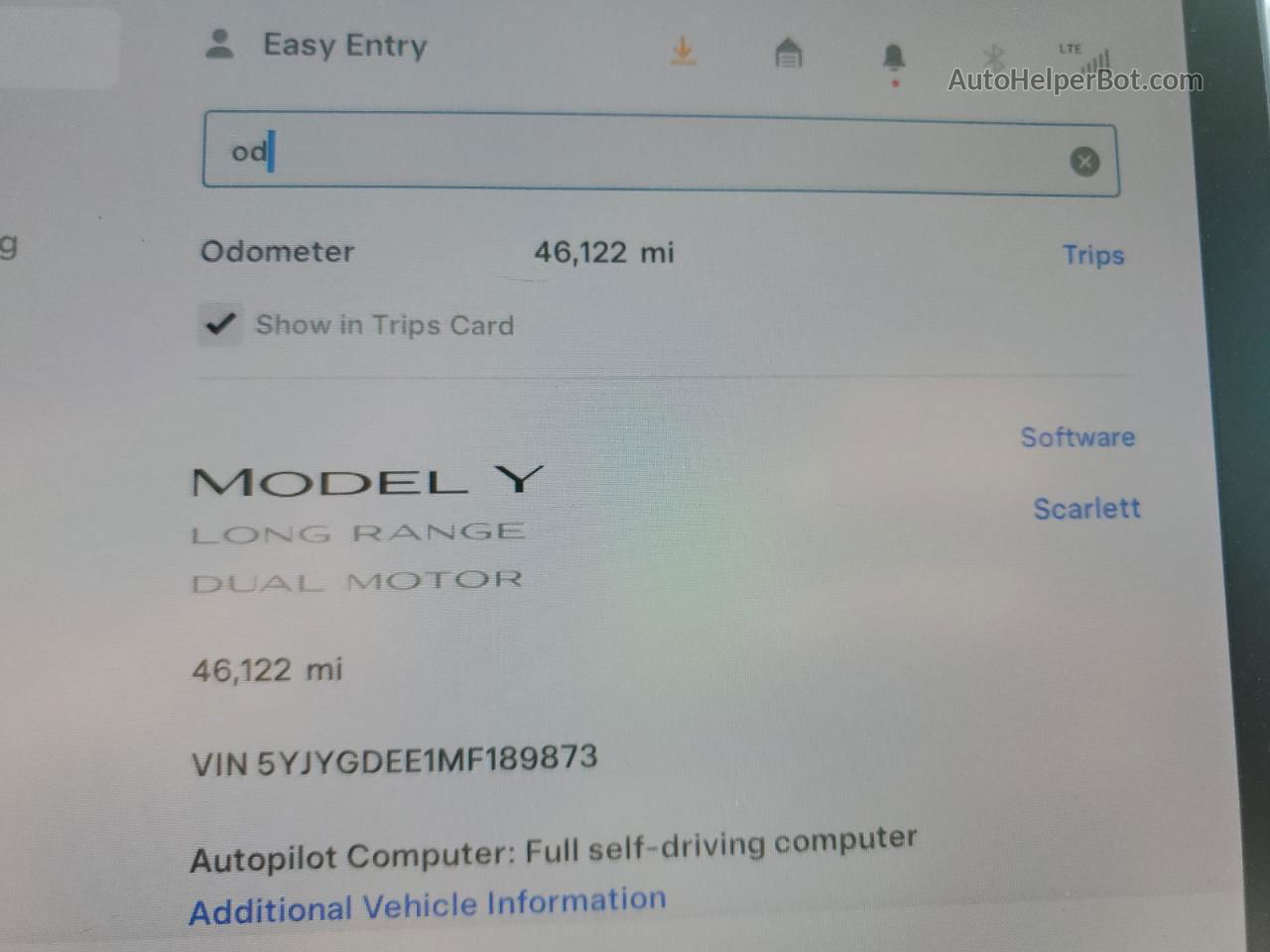 2021 Tesla Model Y  Красный vin: 5YJYGDEE1MF189873