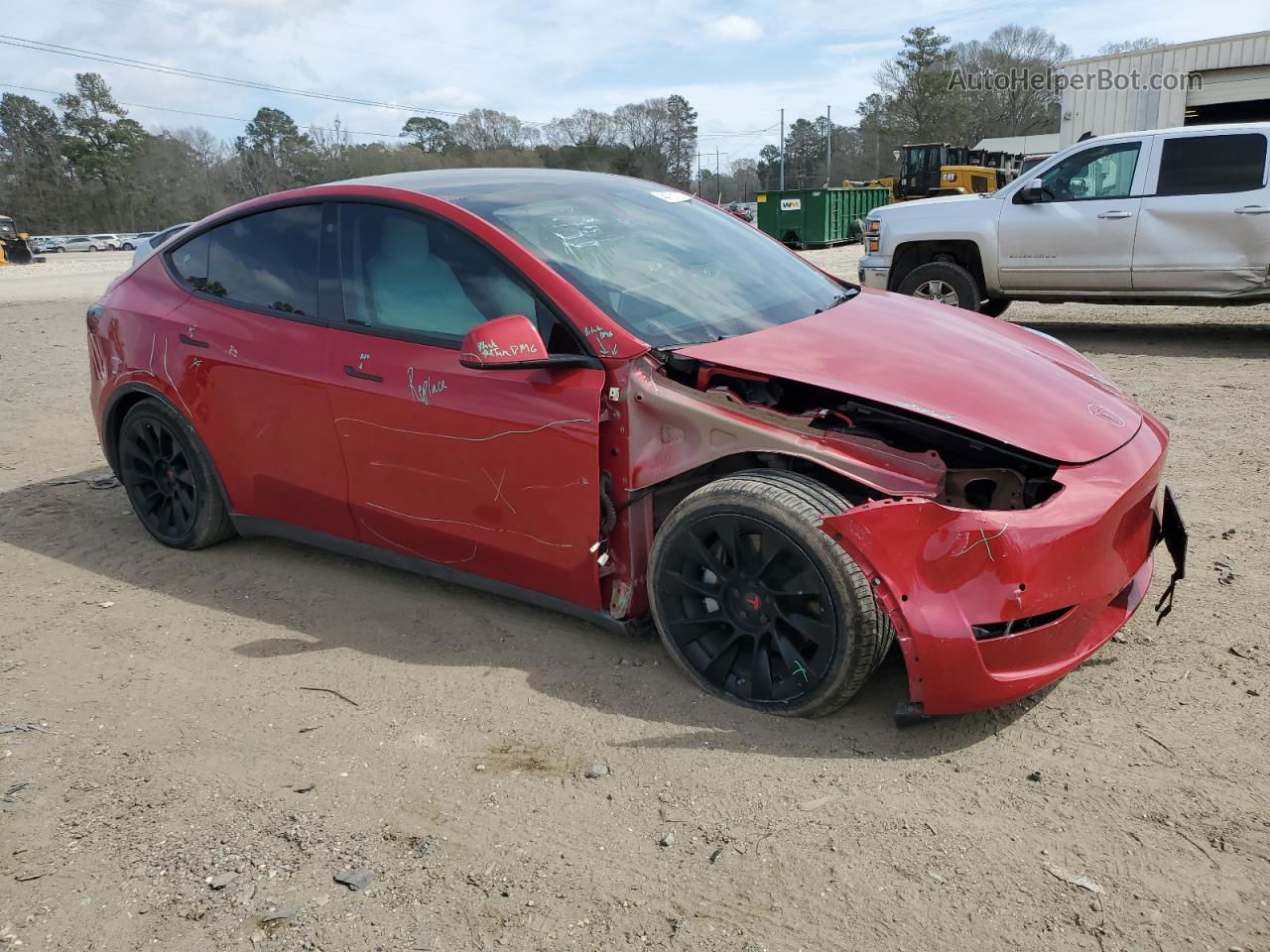 2021 Tesla Model Y  Red vin: 5YJYGDEE1MF189873