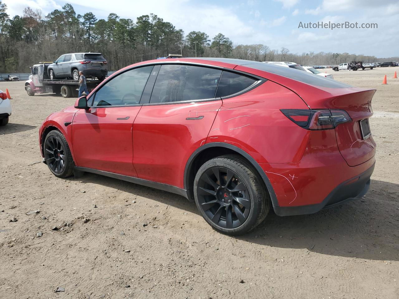 2021 Tesla Model Y  Red vin: 5YJYGDEE1MF189873