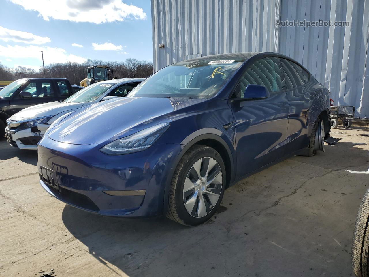 2021 Tesla Model Y  Blue vin: 5YJYGDEE1MF265205