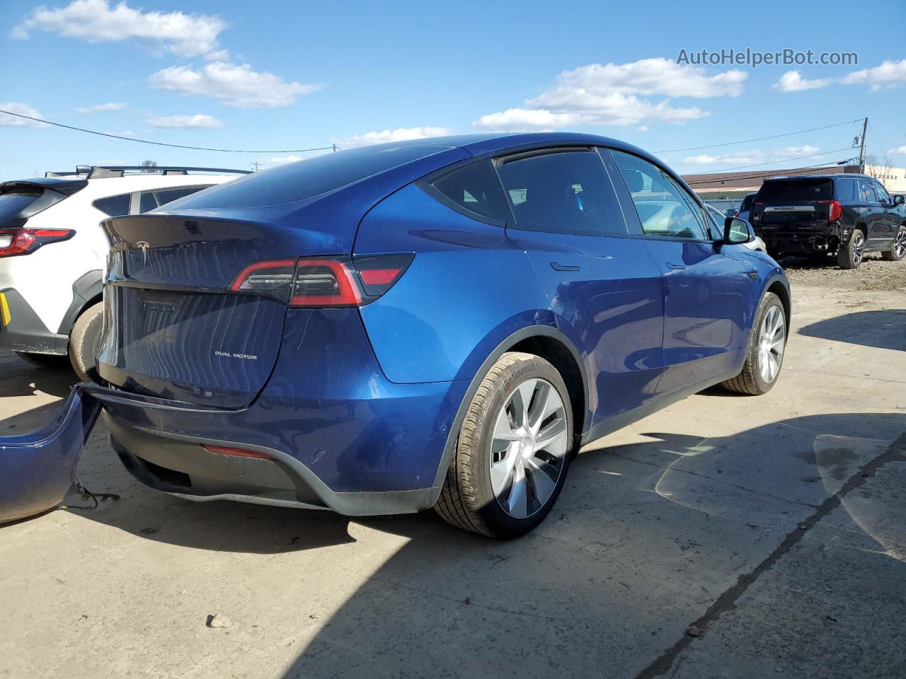 2021 Tesla Model Y  Blue vin: 5YJYGDEE1MF265205