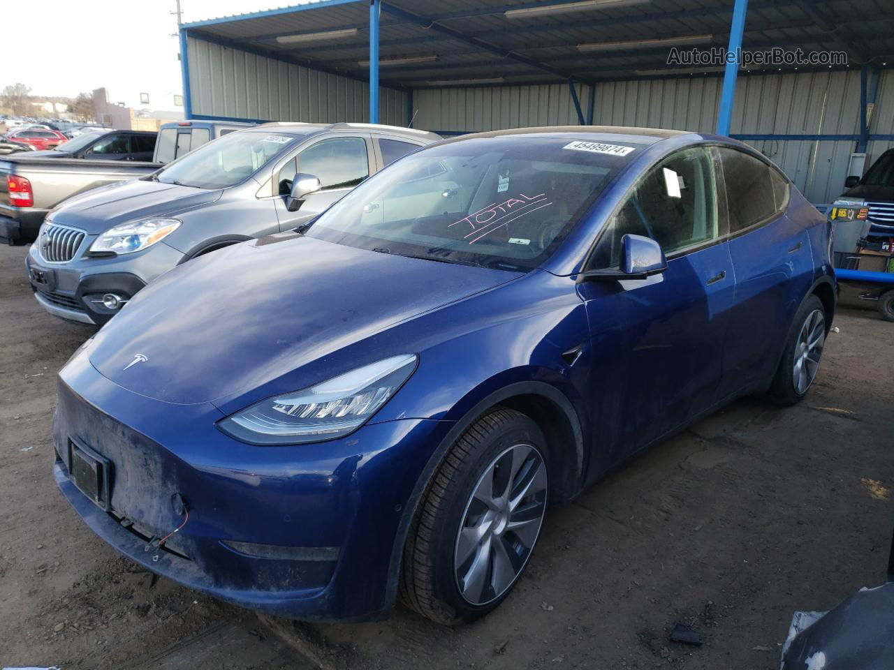 2020 Tesla Model Y  Blue vin: 5YJYGDEE2LF010254