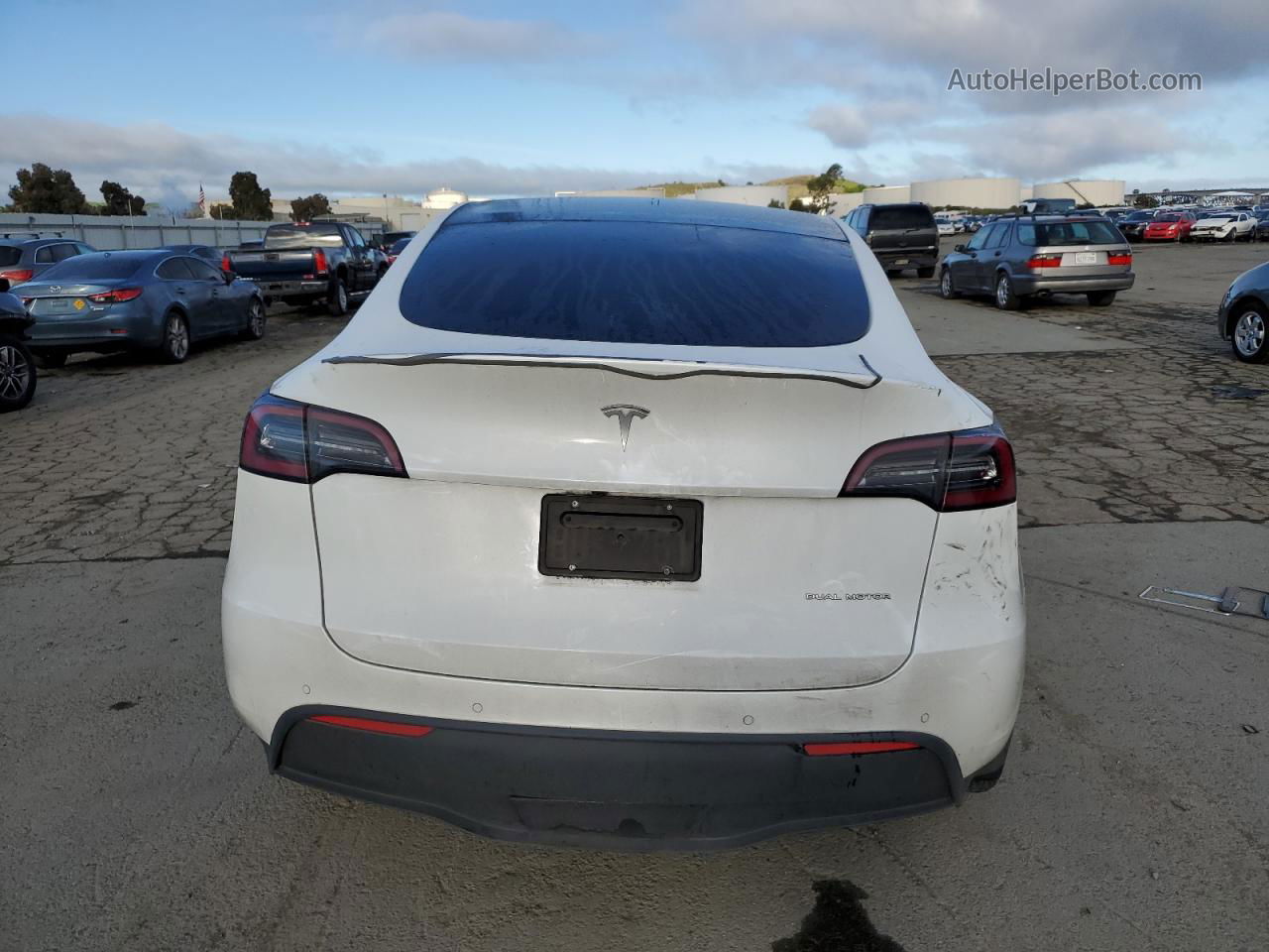 2020 Tesla Model Y  White vin: 5YJYGDEE2LF013753