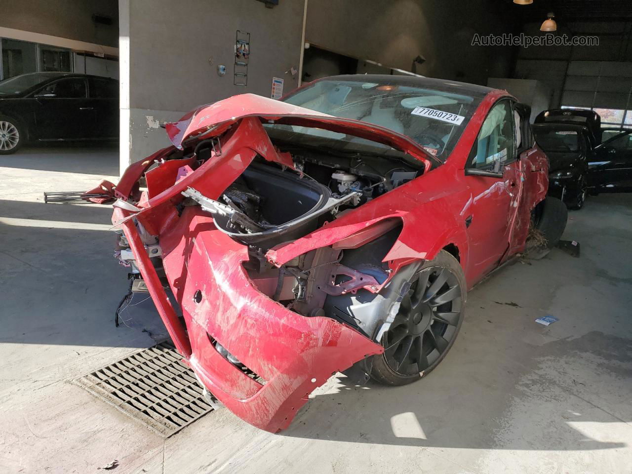 2021 Tesla Model Y  Red vin: 5YJYGDEE2MF085036