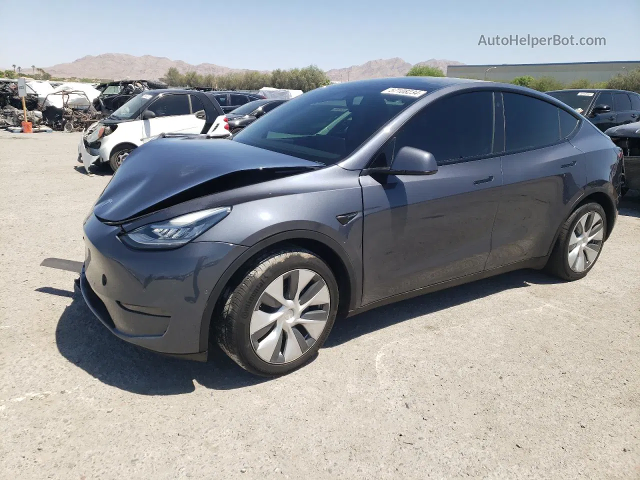 2021 Tesla Model Y  Gray vin: 5YJYGDEE2MF100943