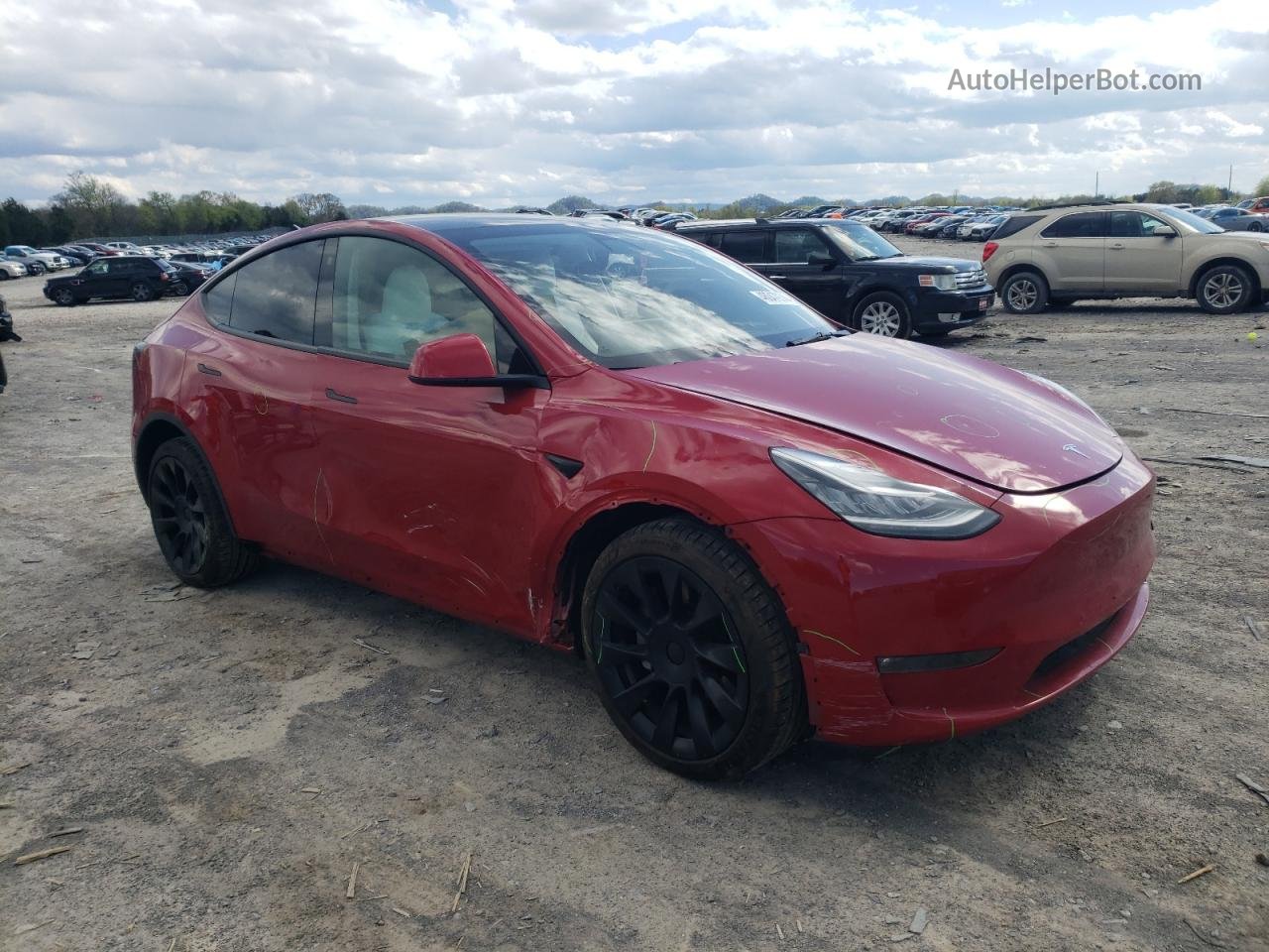 2021 Tesla Model Y  Red vin: 5YJYGDEE2MF183435