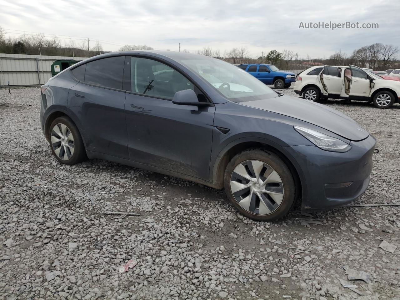 2021 Tesla Model Y  Gray vin: 5YJYGDEE2MF280537