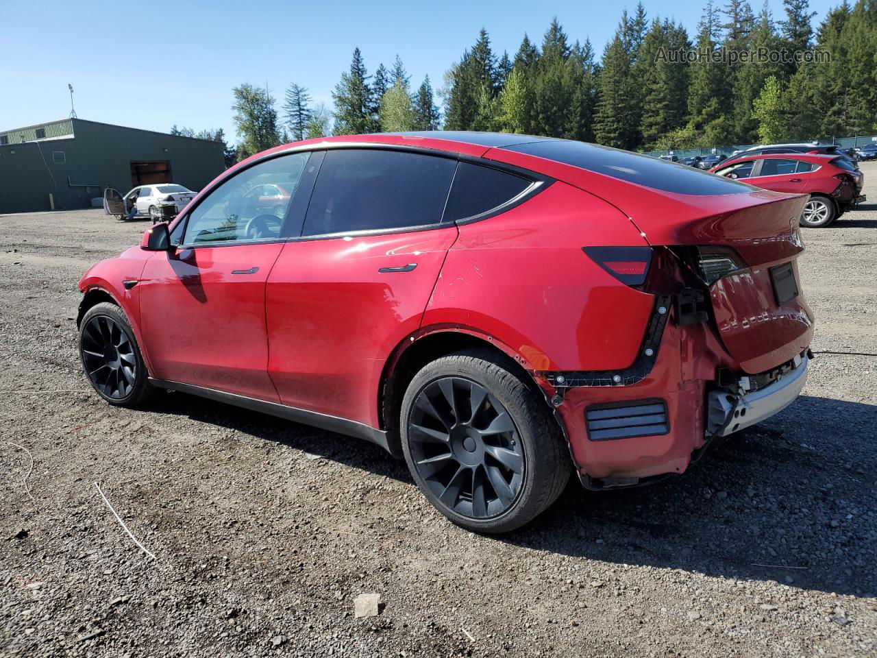 2020 Tesla Model Y  Red vin: 5YJYGDEE3LF008495