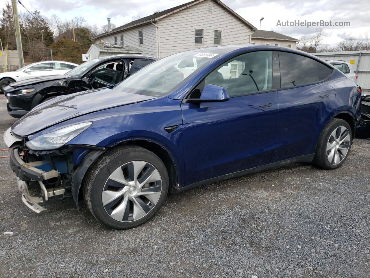 2021 Tesla Model Y  Blue vin: 5YJYGDEE3MF069864