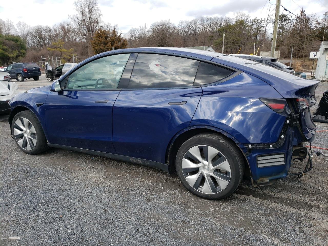 2021 Tesla Model Y  Синий vin: 5YJYGDEE3MF069864