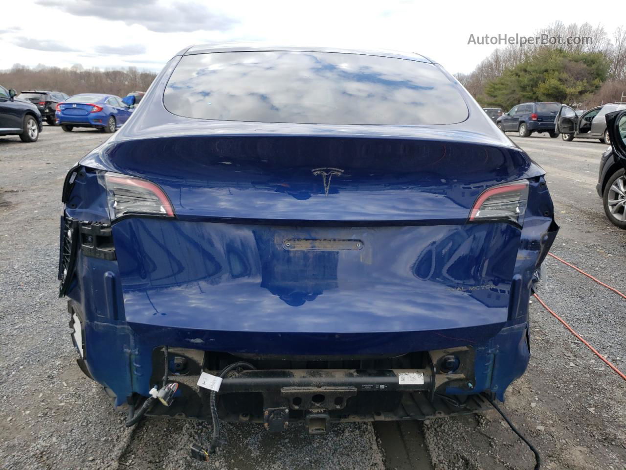 2021 Tesla Model Y  Синий vin: 5YJYGDEE3MF069864