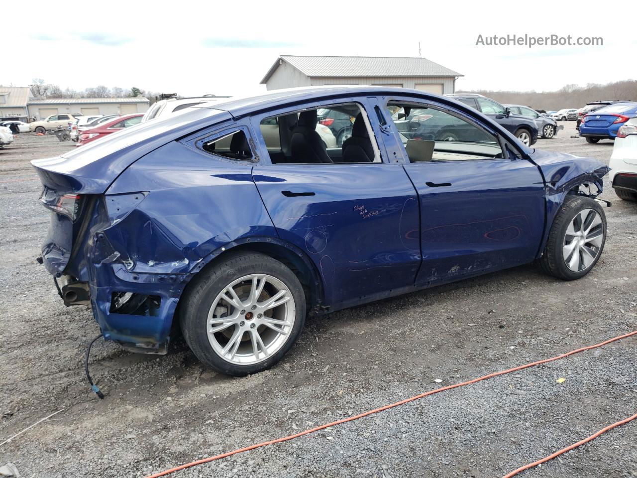 2021 Tesla Model Y  Синий vin: 5YJYGDEE3MF069864