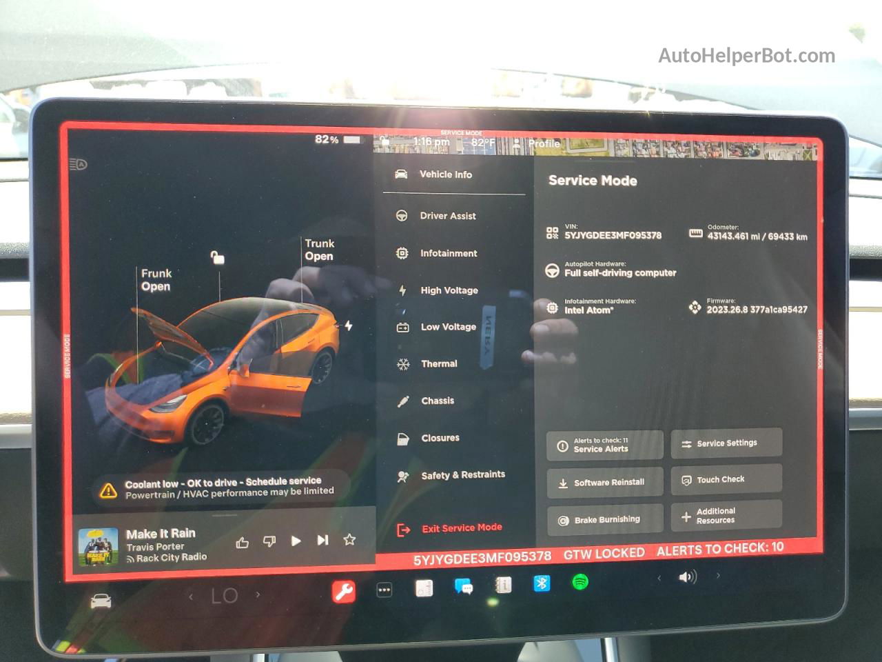 2021 Tesla Model Y  Черный vin: 5YJYGDEE3MF095378