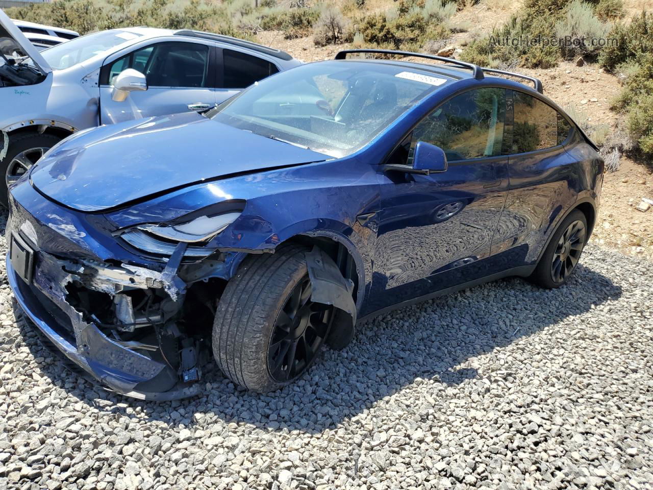 2021 Tesla Model Y  Blue vin: 5YJYGDEE3MF095414