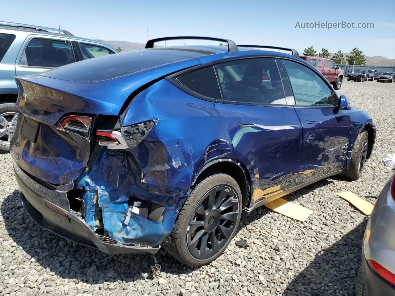 2021 Tesla Model Y  Blue vin: 5YJYGDEE3MF095414