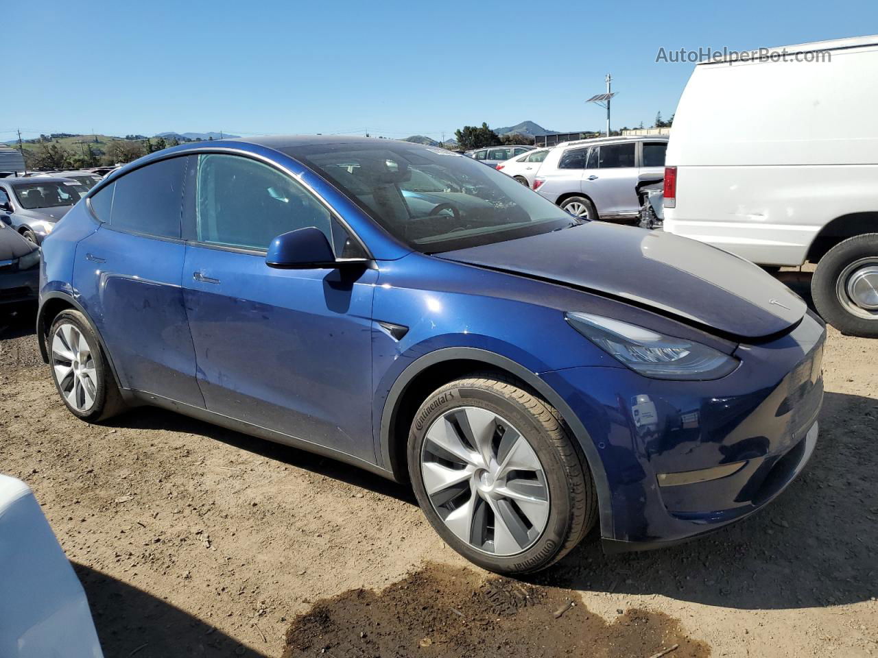 2021 Tesla Model Y  Blue vin: 5YJYGDEE3MF149472