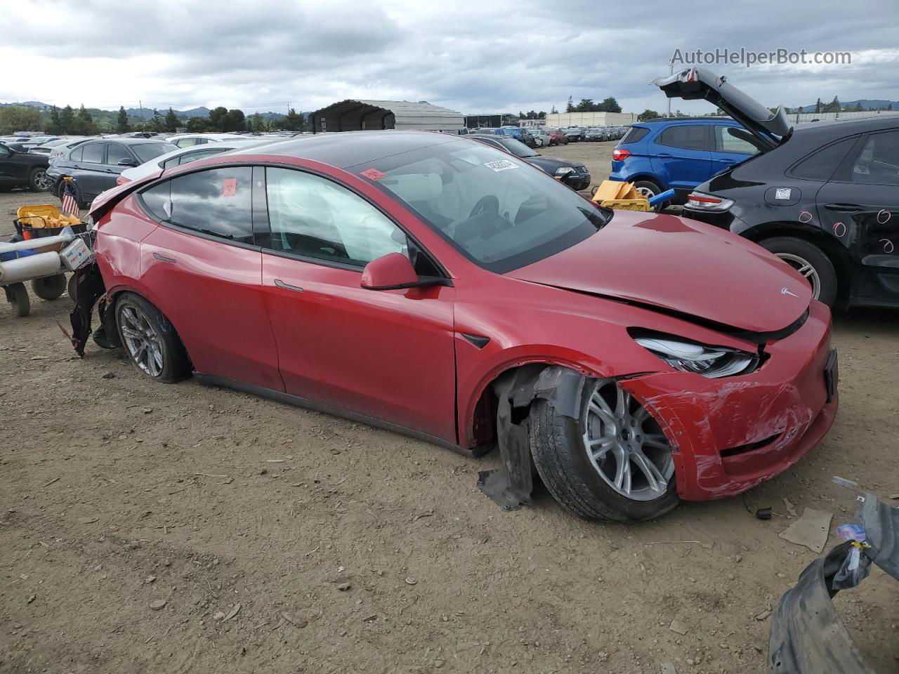 2021 Tesla Model Y  Red vin: 5YJYGDEE3MF181791