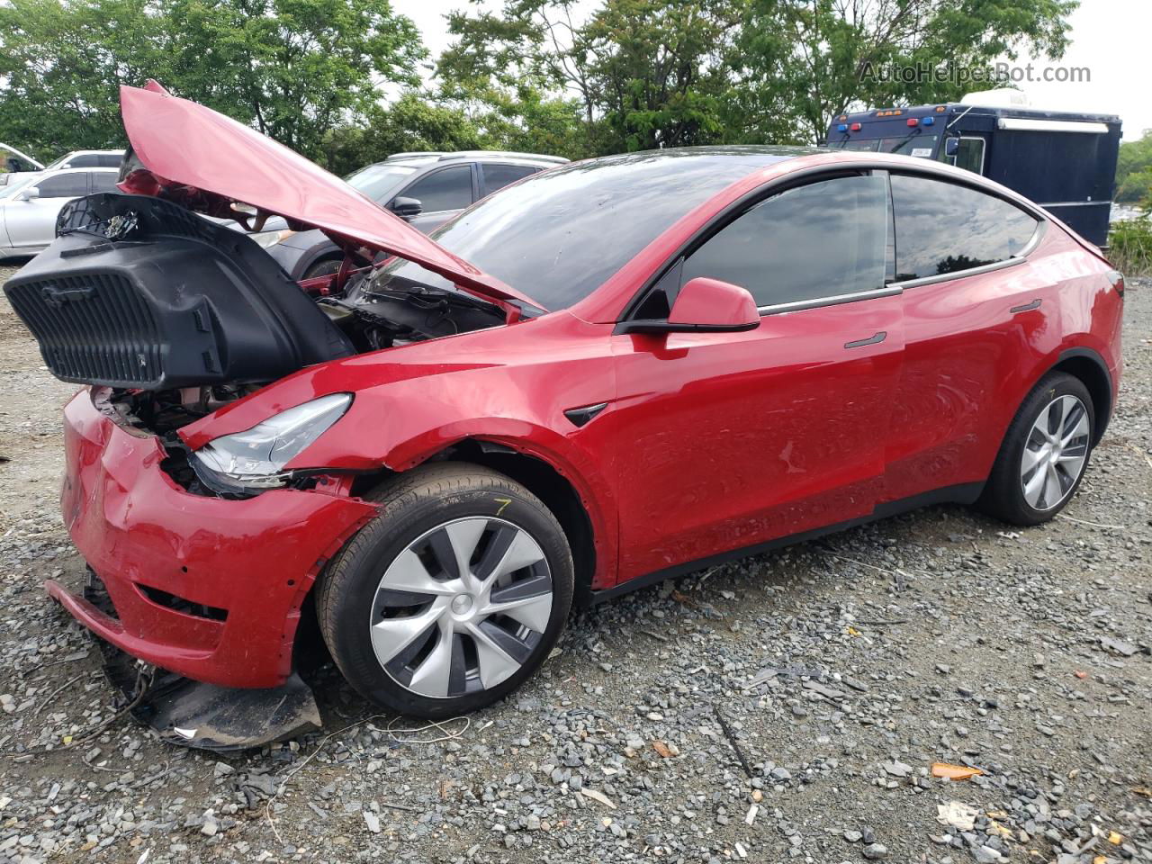 2021 Tesla Model Y  Красный vin: 5YJYGDEE3MF189731