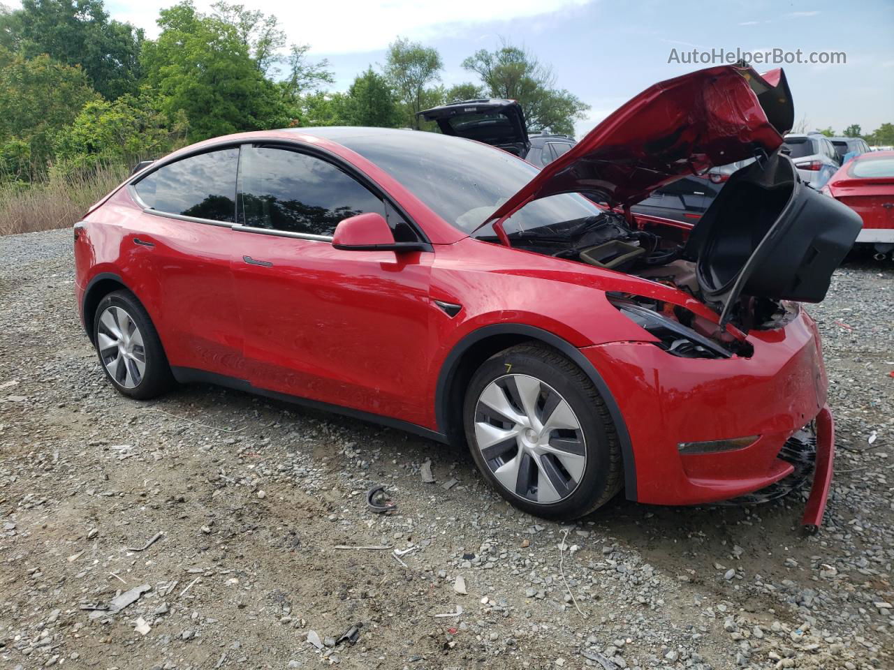 2021 Tesla Model Y  Красный vin: 5YJYGDEE3MF189731