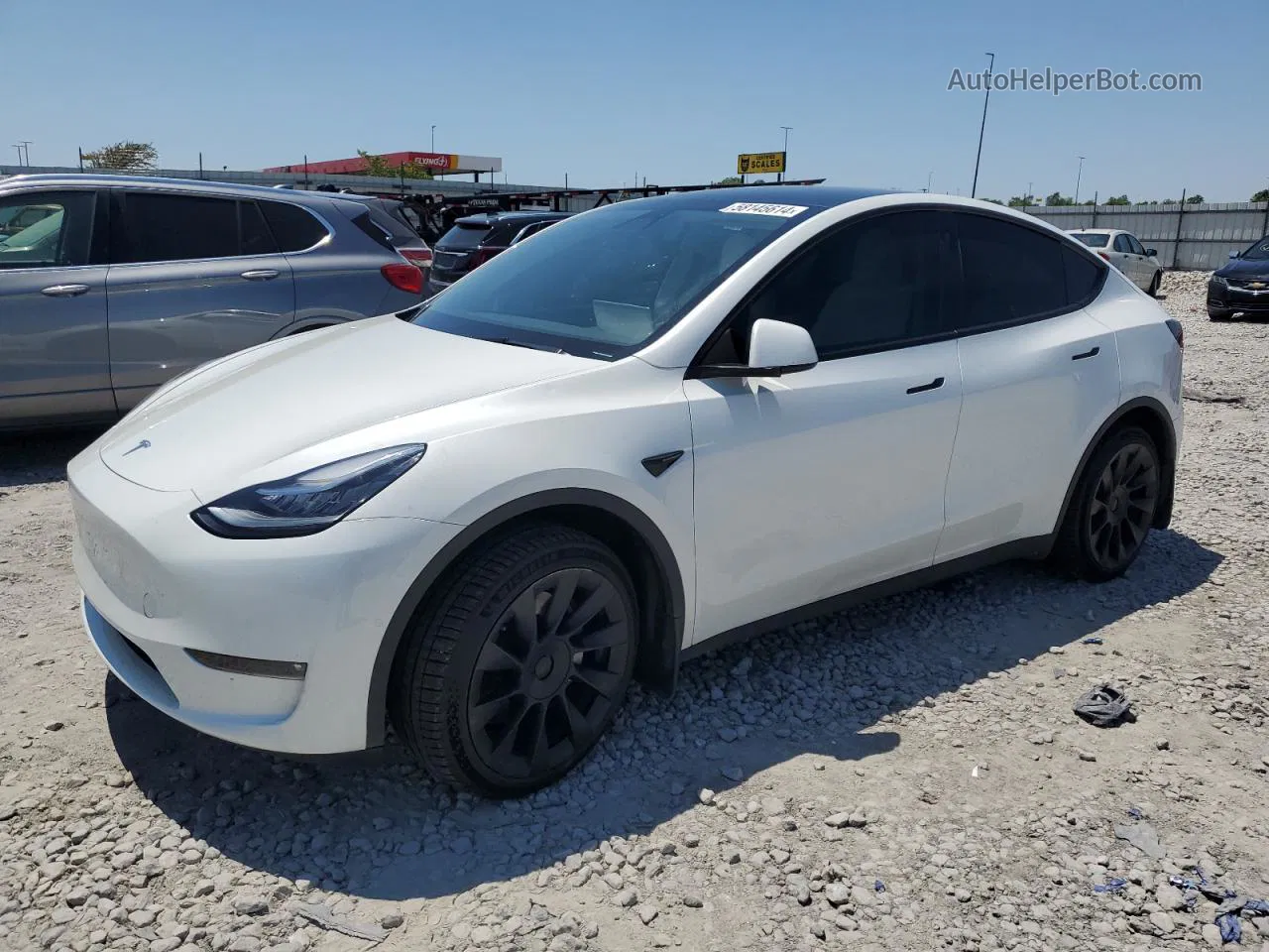 2021 Tesla Model Y  White vin: 5YJYGDEE3MF202476