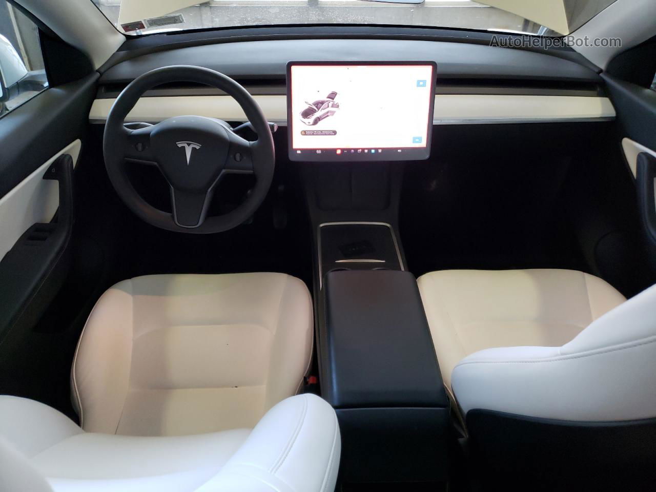 2021 Tesla Model Y  White vin: 5YJYGDEE3MF202493