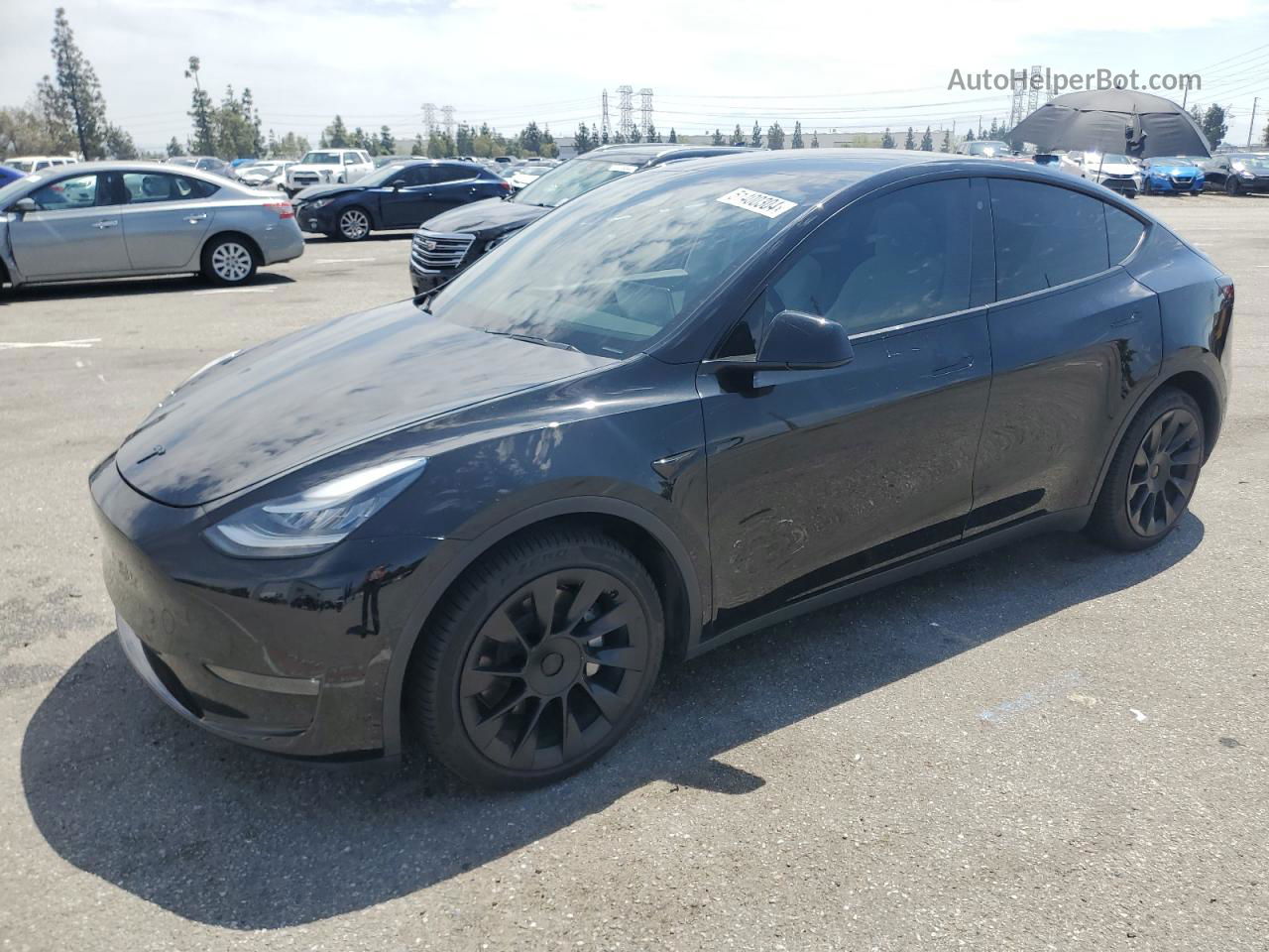 2020 Tesla Model Y  Black vin: 5YJYGDEE4LF051517