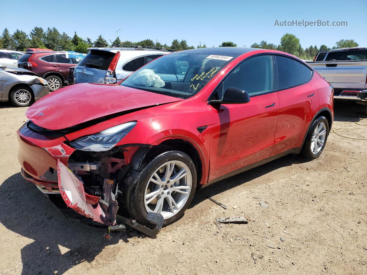 2021 Tesla Model Y  Red vin: 5YJYGDEE4MF114360